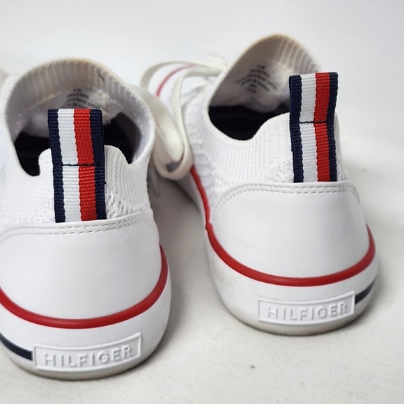 Tommy Hilfiger TW Gessie Size 6 Women's Shoe White Fabric Laceup Low top Boat - Picture 10 of 15